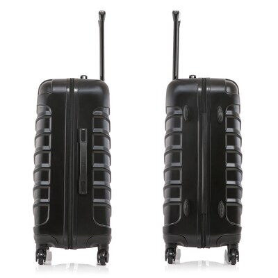InUSA Endurance 25.39" Hardside Suitcase, 4-Wheeled Spinner, TSA Checkpoint Friendly, Black (IUEND00M-BLK)