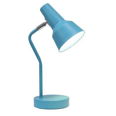 Simple Designs Sleek Essentials LED Desk Lamp, 15.2, Cyan Blue (LD1078-CYN)