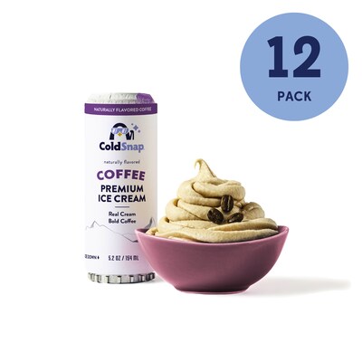 ColdSnap Premium Coffee Ice Cream Mix, Single Serve Pods, 12 Pods/Pack, COLDSNAP MACHINE REQUIRED (6