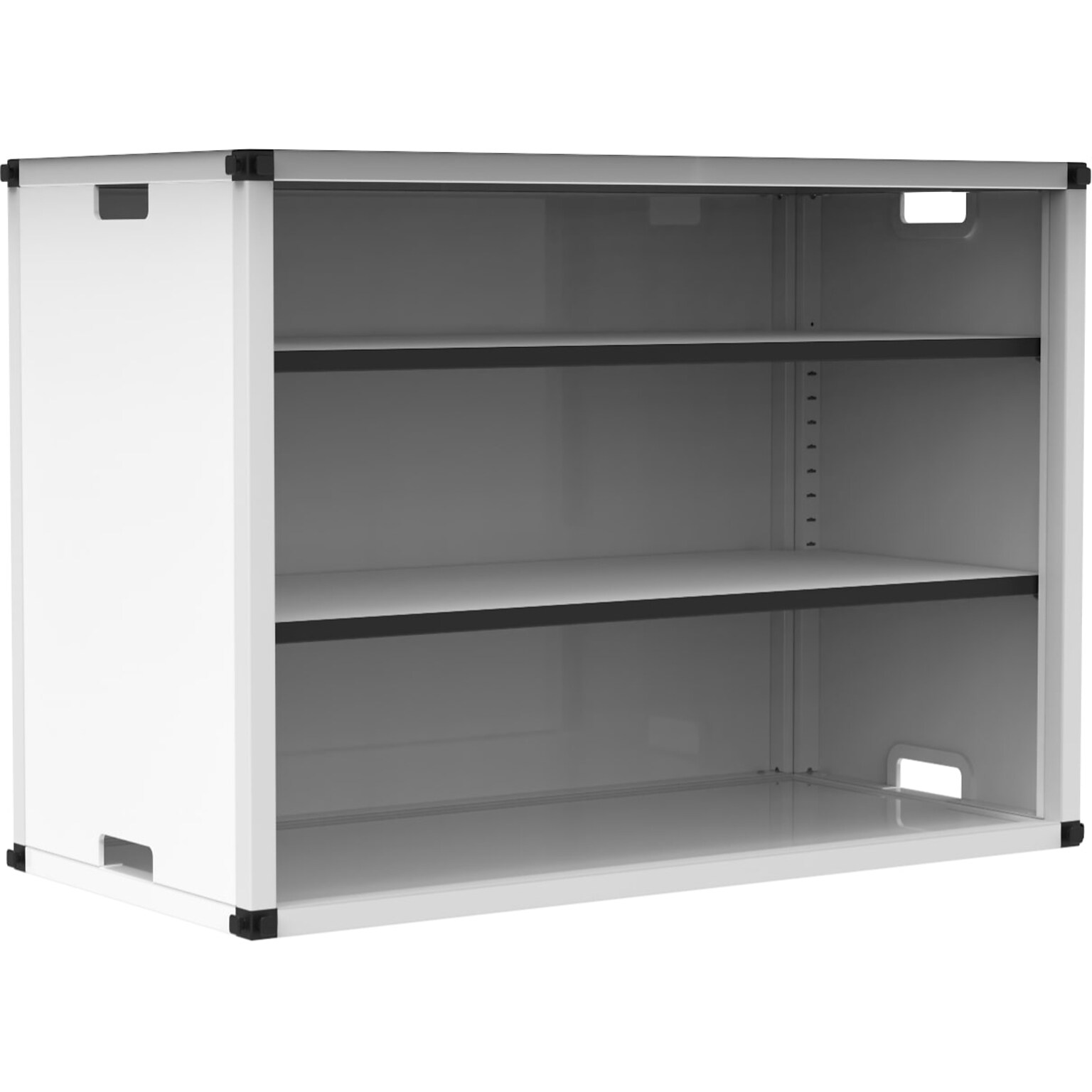 Luxor 3-Section Modular Classroom Bookshelf, 25.5H x 36.5W x 17.25D, White (MBSCB04)