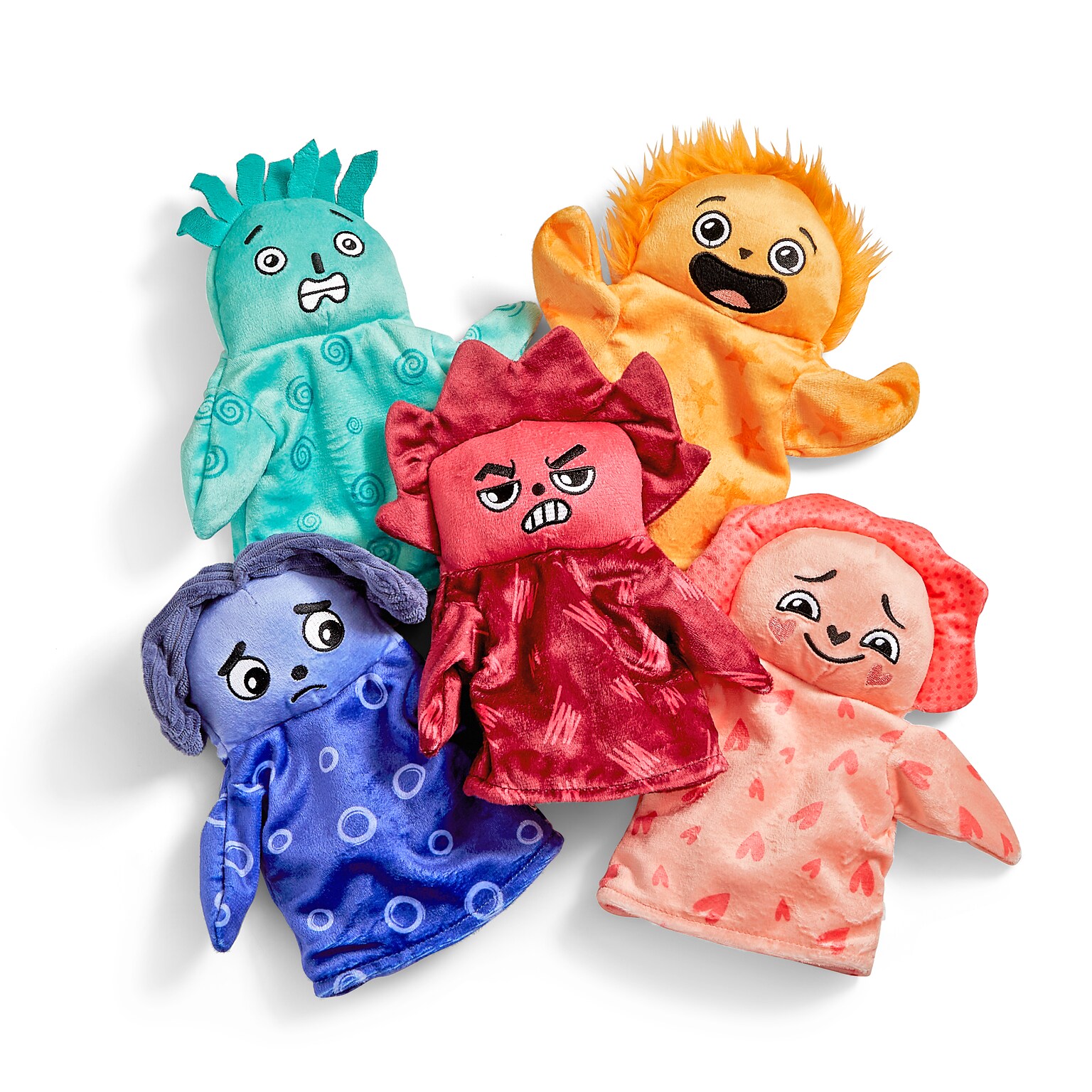 hand2mind Feelings Family Hand Puppets, Assorted Colors (97394)