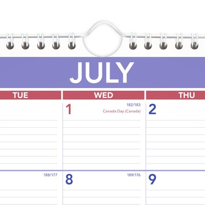 2026-2027 AT-A-GLANCE 15" x 12" Academic Monthly Wall Calendar, Purple/Red (AY8-28-27)