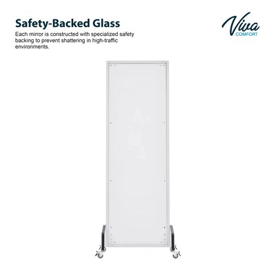 Viva Comfort 72 Mobile Rehabilitation Treatment Mirror with Locking Casters & Safety-Backed Glass, Gray (908-02-MK)