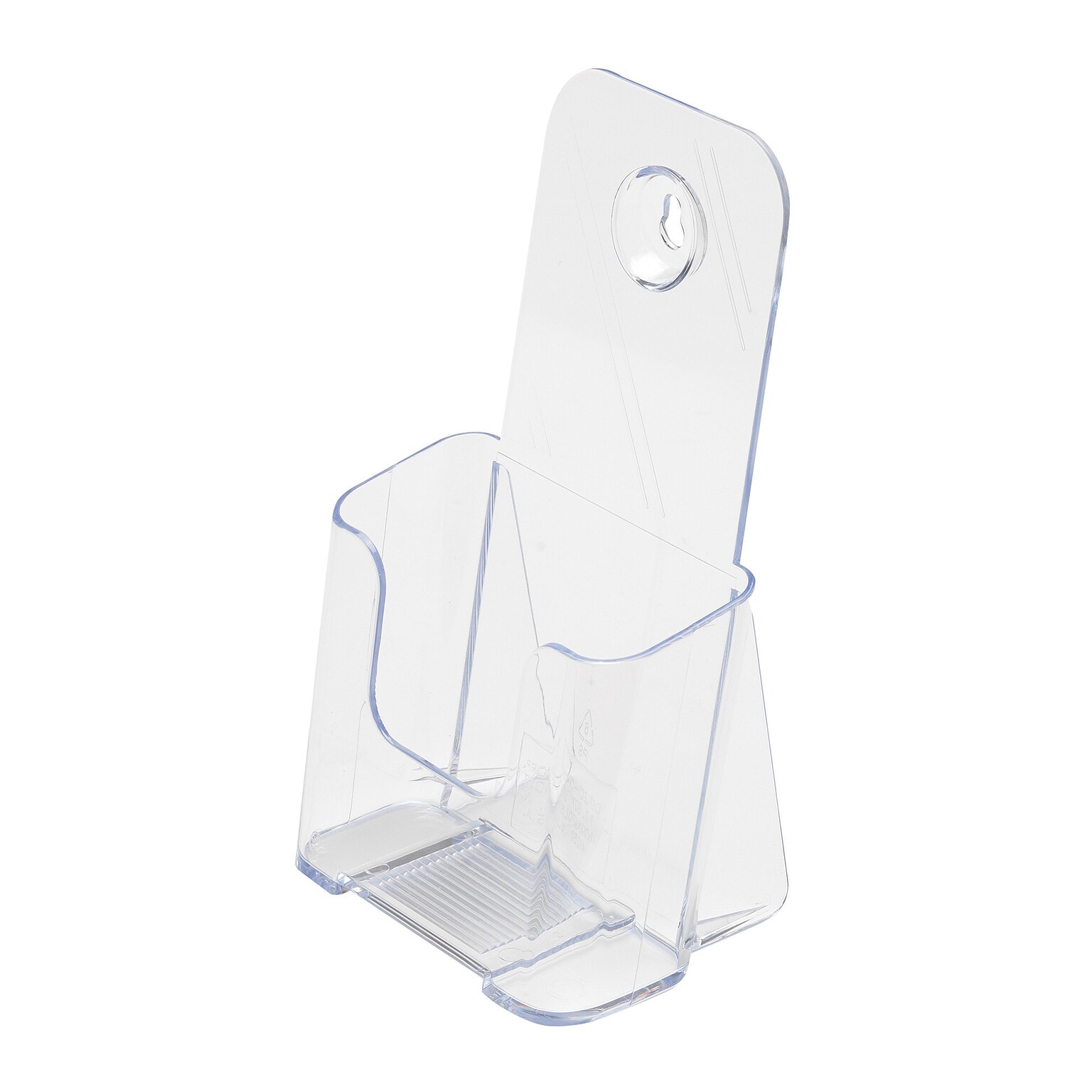 Deflect-O Brochure Holder, Vertical, Desktop/Wall, Clear Plastic (DEF77501)