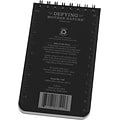 Rite in the Rain All-Weather Pocket Notebook, 3 x 5, Universal Ruled, 50 Sheets, Black (735)