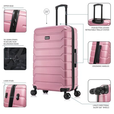 InUSA Trend 28" Hardside Suitcase, 4-Wheeled Spinner, Rose Gold (IUTRE00L-ROS)