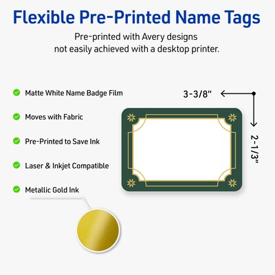 Avery Rectangle Multipurpose Labels, 2-1/3 x 3-3/8, White, 80/Pack (19479370392)