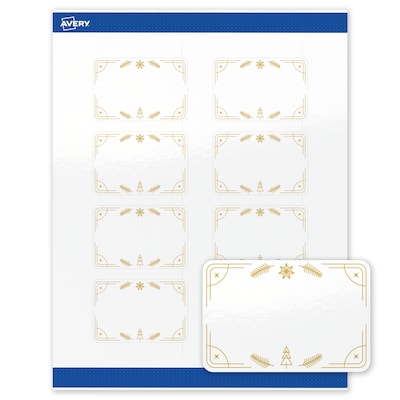 Avery Rectangle Multipurpose Labels, 2 x 3, White, 80/Pack (19479370647)