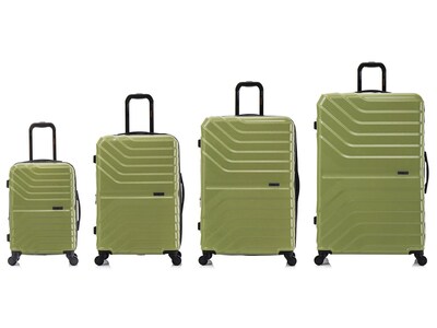 InUSA Aurum Polycarbonate/ABS 4-Piece Luggage Set, Green (IUAURSMLXL-GRN)