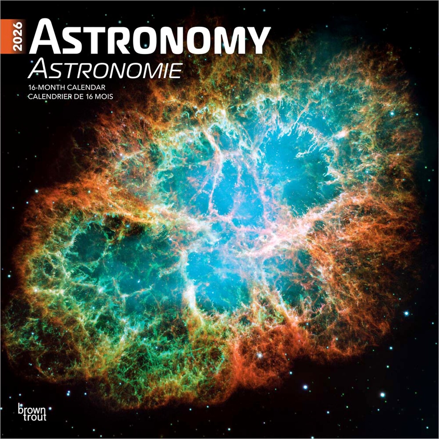 2026 BrownTrout Astronomy 12 x 12 Monthly Wall Calendar (9798330707546)