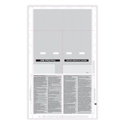 ComplyRight 2025 Pressure-Seal W-2 Tax Form, 1-Part, 4-Up, 500/Pack (5511B)