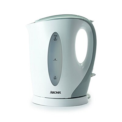 Aroma 6-Cup Electric Kettle, White (AWK-105)