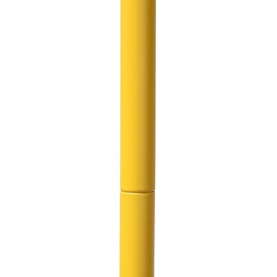 Simple Designs Sleek Essentials 54.5" Metal Floor Lamp with Wire Cage Shade, Yellow (LF1050-YLW)