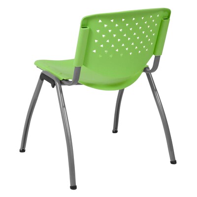 Flash Furniture HERCULES Series Plastic Stack Chair, Green, 5 Pack (5RUTF01AGN)