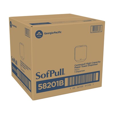 SofPull Centerpull Paper Towel Dispenser, Black (58201B)
