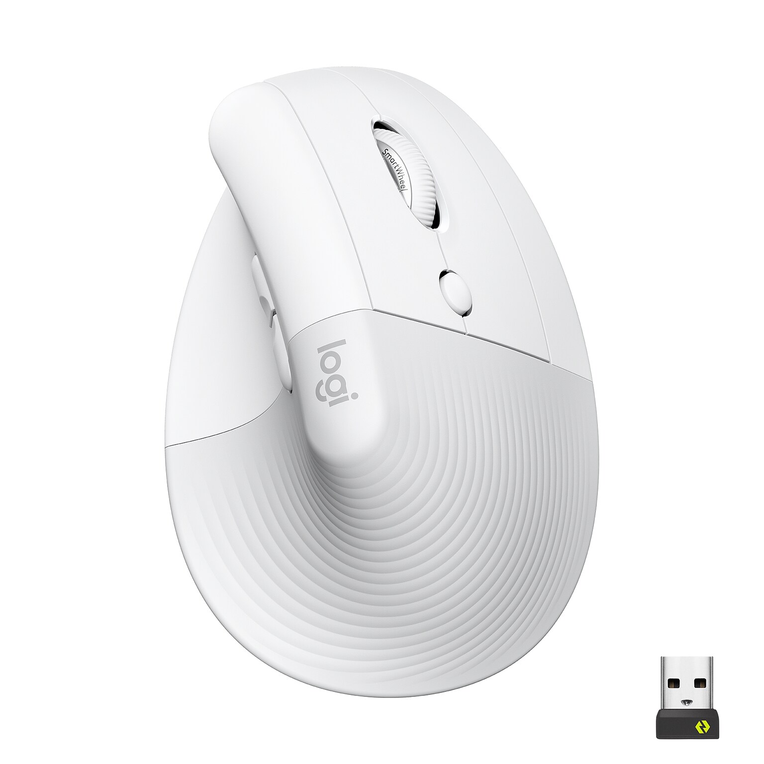 Logitech Lift for Business Wireless Ergonomic Vertical Optical Bluetooth & USB Mouse, Off-White (910-006469)