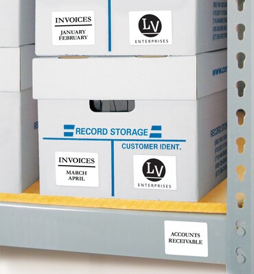Avery Sure Feed Laser/Inkjet ID Labels, 2" x 2-5/8", White, 225 Labels/Pack (6572)