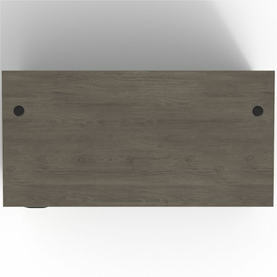 Lorell Prominence 2.0 72 W Left-Pedestal Desk, Gray Elm Surface (LLRPD3672LSPGE)