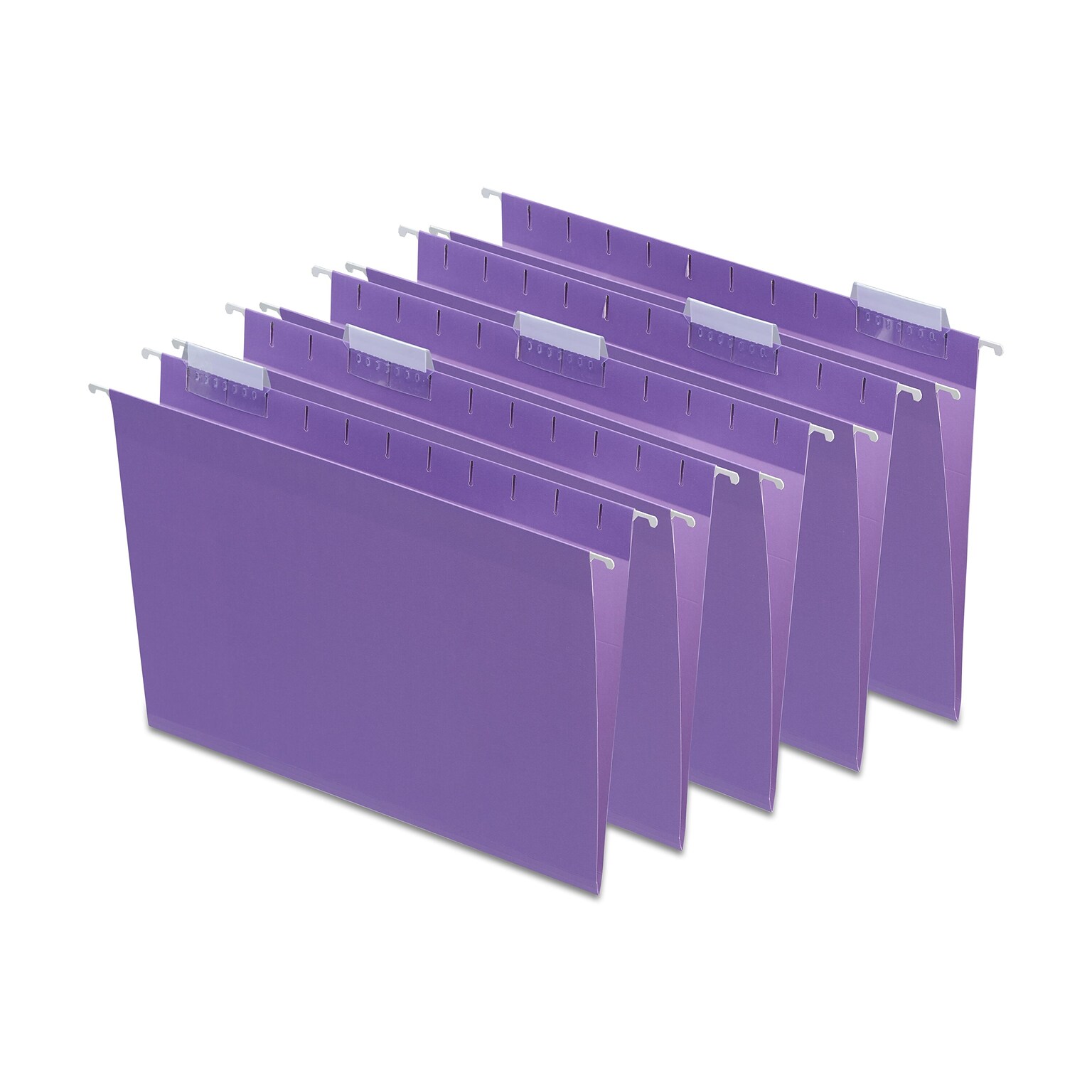 Staples Hanging File Folders, Letter, 1/5-Cut Tab, Letter Size, Purple, 25/Box (ST419200-CC)