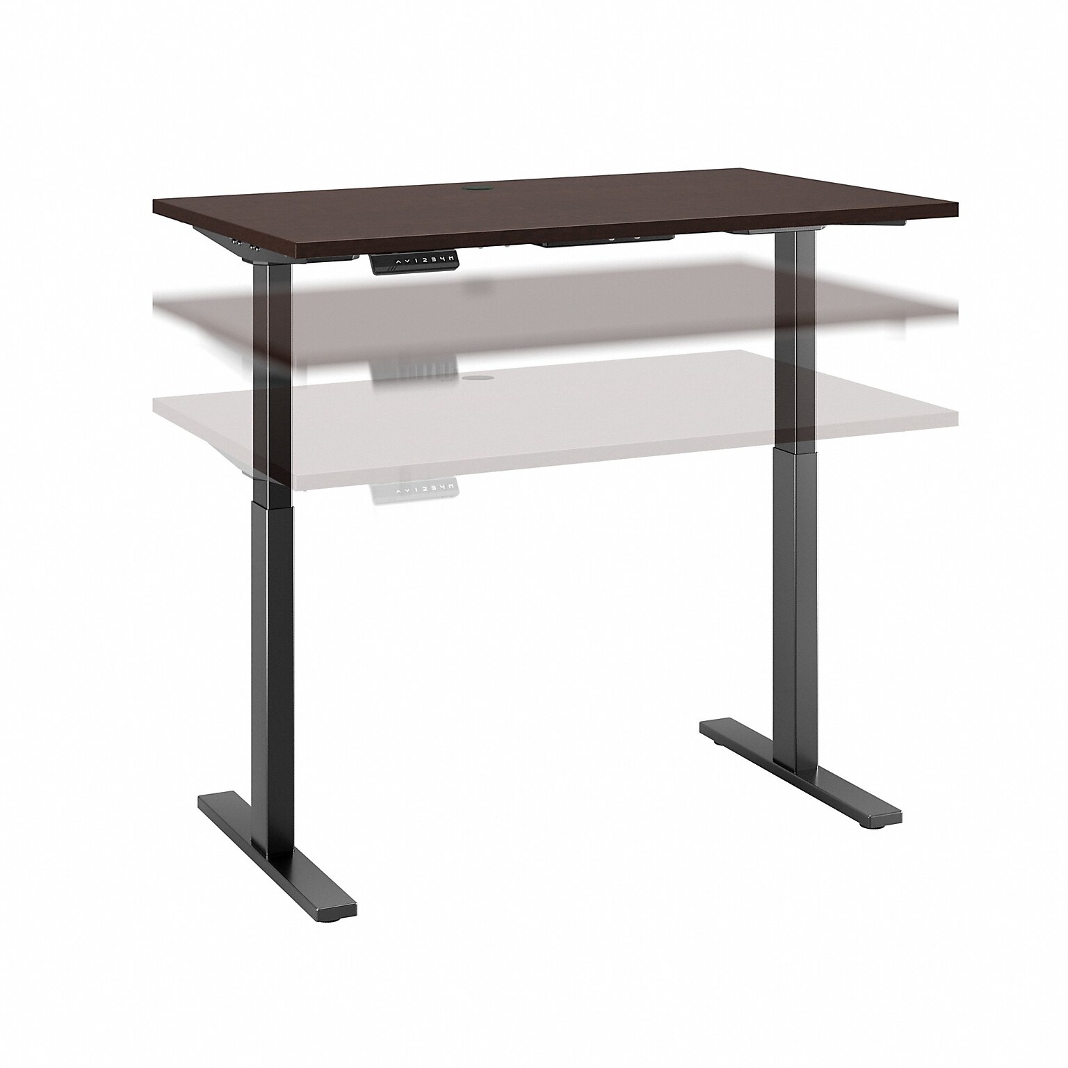 Bush Business Furniture Move 60 Series 27-47 Adjustable Standing Desk, Mocha Cherry (M6S4830MRBK)