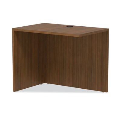 Alera Valencia Series 35" Reversible Return/Bridge Shell, Modern Walnut (ALEVA353624WA)