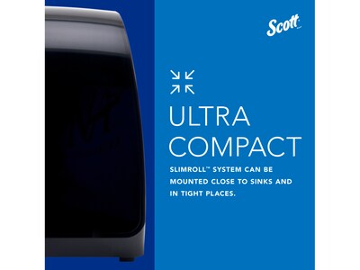 Scott Slimroll Manual Towel Dispenser, Black (47092)