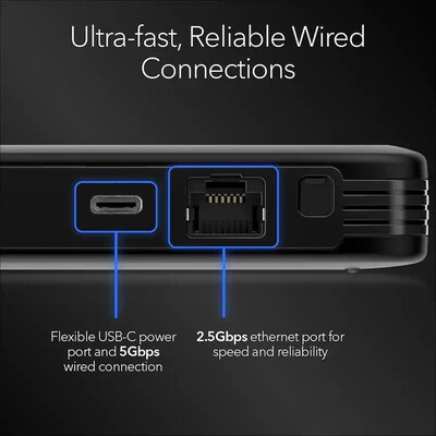 Netgear Nighthawk M6 Pro 802.11 a/b/g/n/ac/ax 8000 Mbps Tri-Band WiFi 6E Router, Black (MR6550-100PAS)