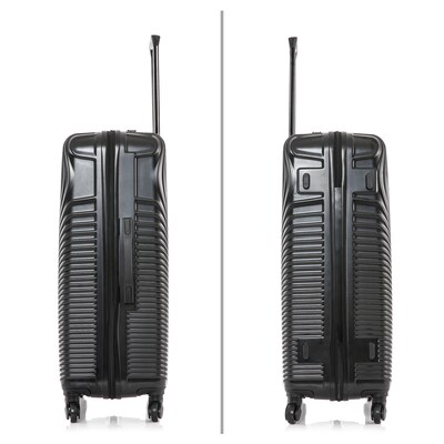 DUKAP INCEPTION 3-Piece Hardside Spinner Carry-On Luggage Set, TSA Checkpoint Friendly, Black (DKINCSML-BLK)
