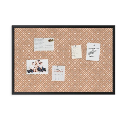 U Brands Fashion Cork Bulletin Board, Black Frame, 3' x 2' (2884U00-01)