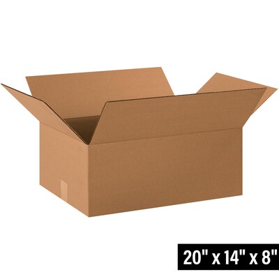 20 x 14 x 8 Shipping Boxes, 32 ECT, 25/Bundle (20148)