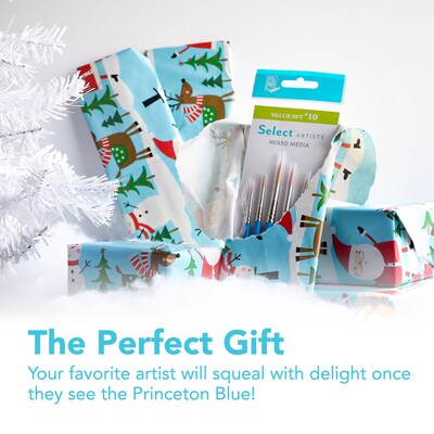 Princeton Select Artiste Short Handle Mixed Media Synthetic No. 11 Flat Shader Set, 4/Pack (PBXP3750SET111)