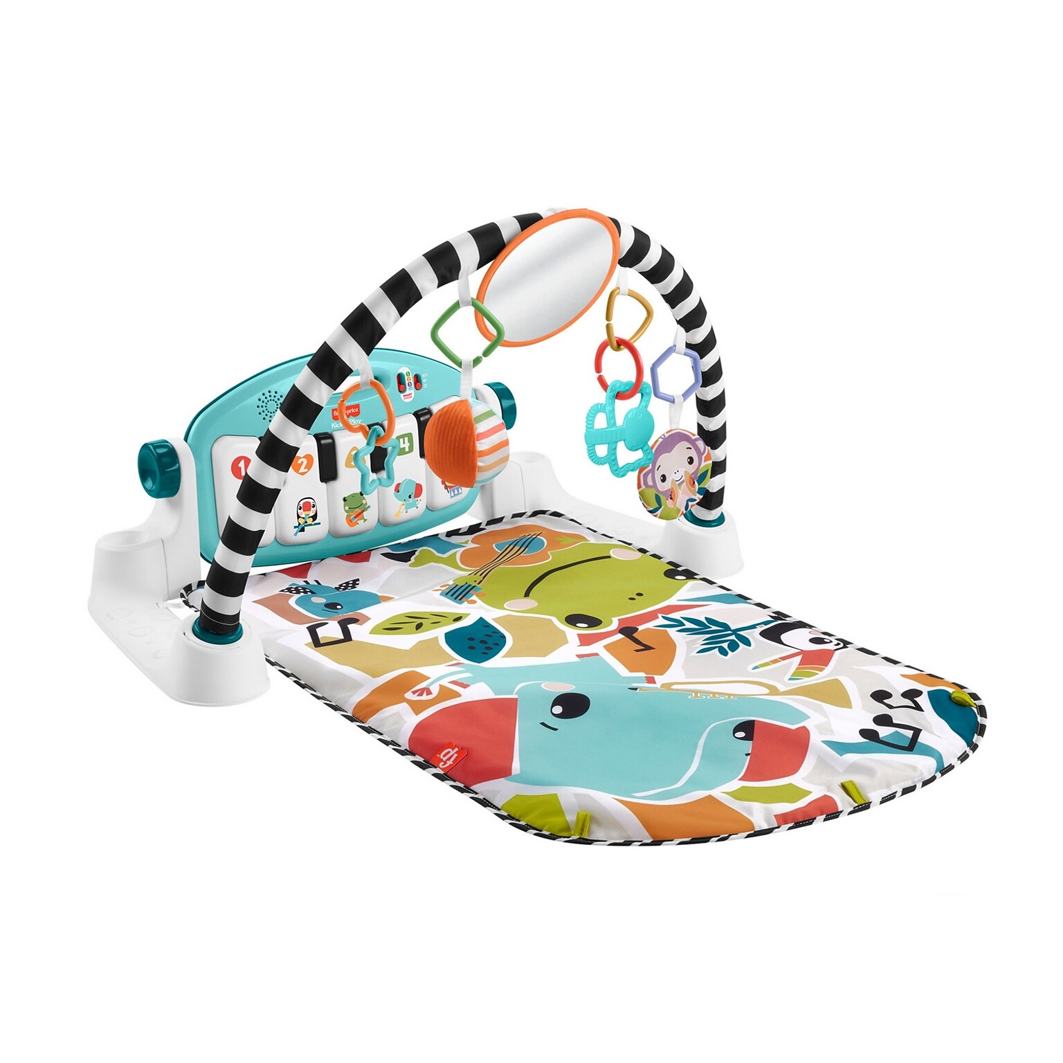 Fisher-Price Glow and Grow Kick & Play Piano Gym, Blue (HRB13)