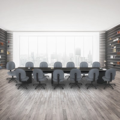 Regency Array 192W x 48D Conference Table with Grommet, Ash Grey/Black (ACT19248AGBK)