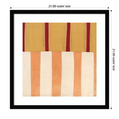 Amanti Art Broken Stripes 3 by Laura Nugent Wood Framed Wall Art Print, 21" x 21" (A42675547358)