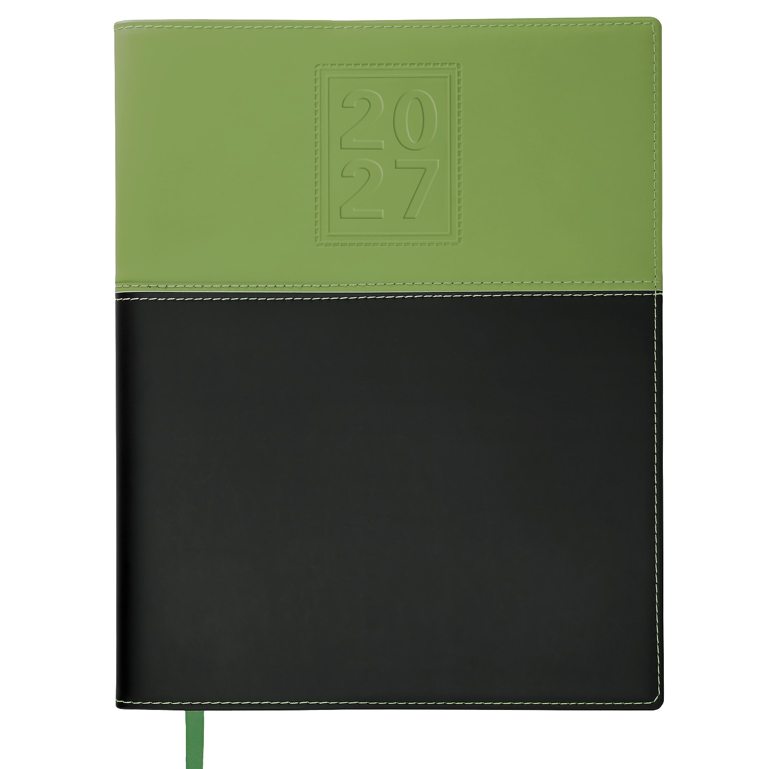 2027 Excello Brands 8 x 10 Weekly & Monthly Standard Planner, Paperboard Cover, Green/Black (PKT-CY27-810-GN)