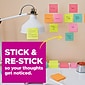Post-it Super Sticky Notes, 3" x 3", Supernova Neons Collection, 90 Sheet/Pad, 12 Pads/Pack (654-12SSMIA)