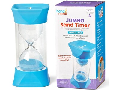 hand2mind Jumbo 1-Minute Sand Timer, Blue (93066)