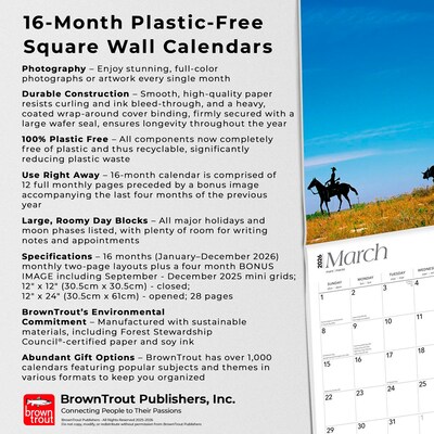 2026 BrownTrout Sunflower State Kansas Places 12" x 12" Monthly Wall Calendar (9798330705672)