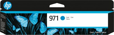 HP 971 Cyan Standard Yield Ink Cartridge, Prints Up to 2,500 Pages (CN622AM)