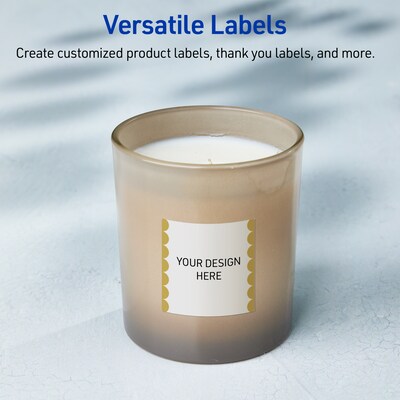 Avery Laser/Inkjet Square Multipurpose Labels, 2" x 2", White, 120/Pack (S00DK1)