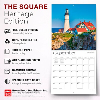 2027 BrownTrout Maine Coast 12" x 12" Monthly Wall Calendar (9798330710645)
