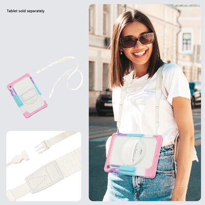 SaharaCase Raider Series TPU 13.1" Heavy Duty Case with Hand Strap for S10 FE+, Sunset Sorbet (TB00471)