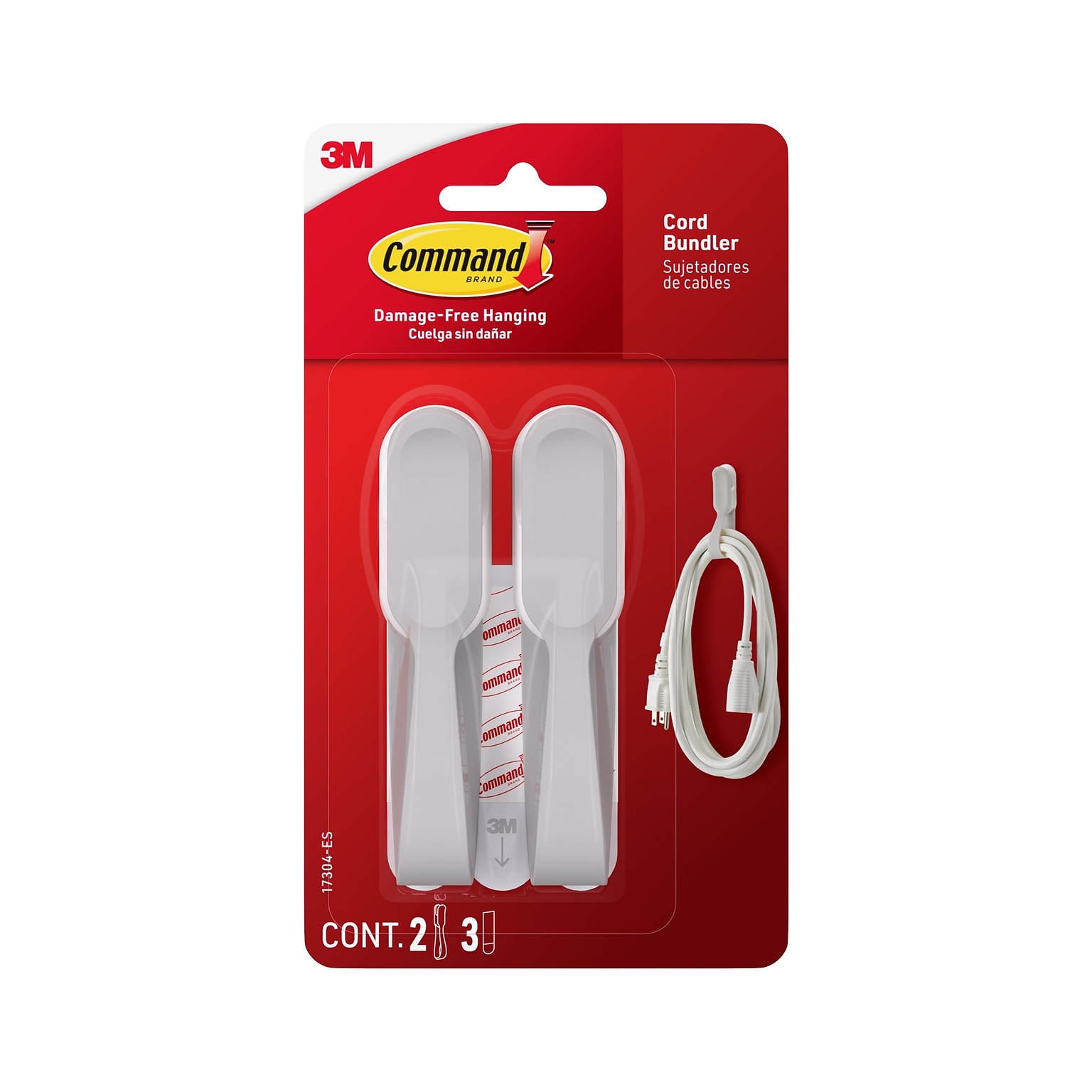 Command Cord Bundlers, White, 2 Bundlers (17304-ES)