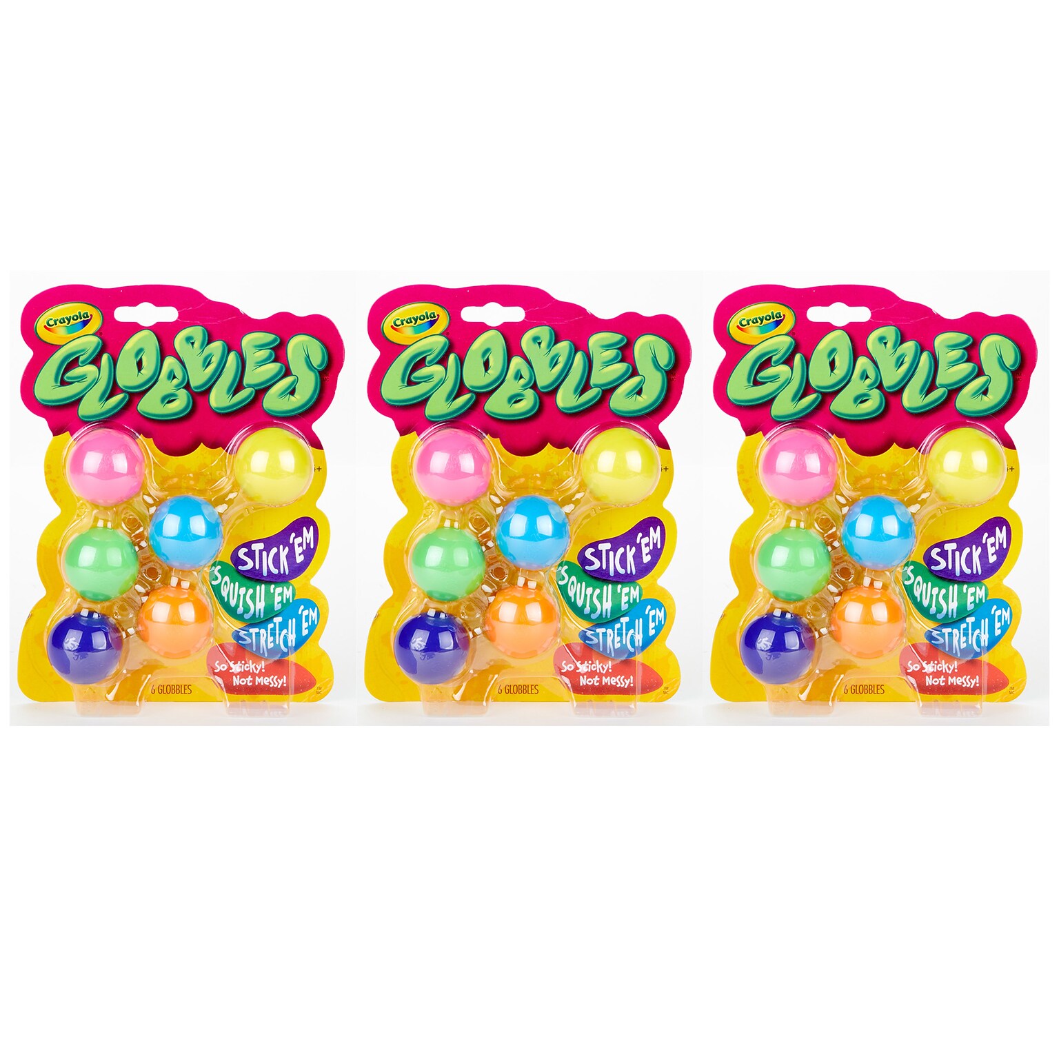 Crayola Globbles Fidget Toy, 6/Pack, 3 Packs/Bundle (BIN747294-3)