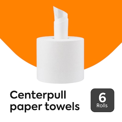 Coastwide Professional Centerpull Paper Towels, 2-Ply, White, 660 Sheets/Roll, 6 Rolls/Carton