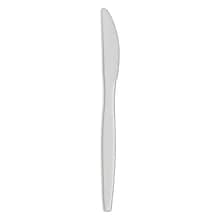 Dixie Plastic Knife 6-1/4, Medium-Weight, White, 1000/Pack (PKM21)