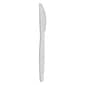 Dixie Plastic Knife 6-1/4", Medium-Weight, White, 1000/Pack (PKM21)