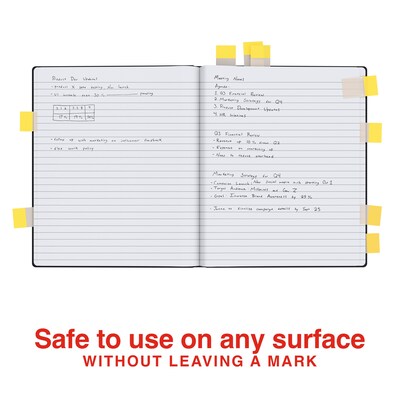 Stickies® Page Flags with Pop-Up Dispenser, Yellow, 1" Wide, 100/Pack (14111)