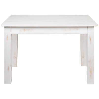Flash Furniture HERCULES Series 46" Farm Dining Table, Rustic White (XAF46X30WH)