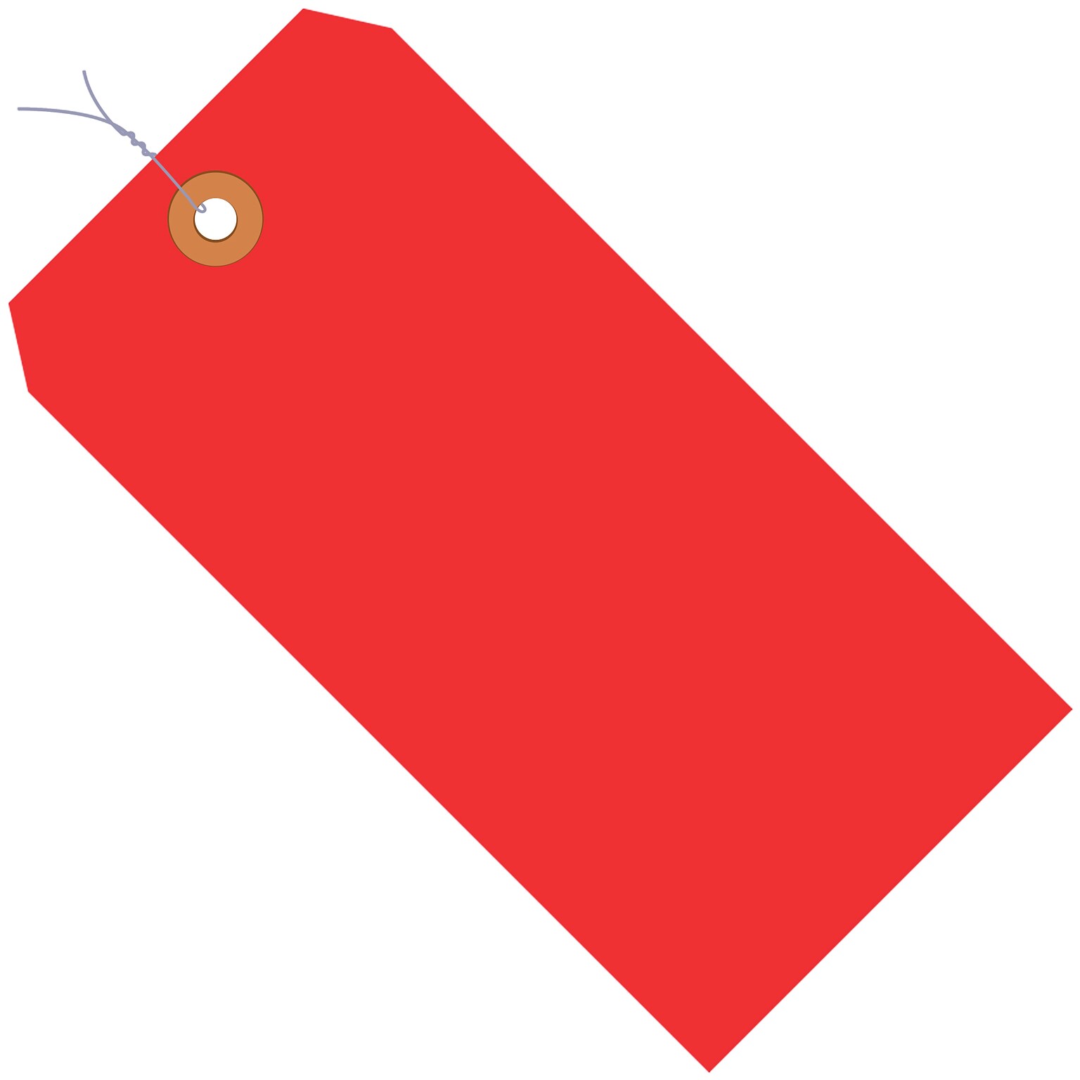 Shipping Pre-Wired Tags, 5 3/4 x 2 7/8, Red, 1000/Carton (G11073E)